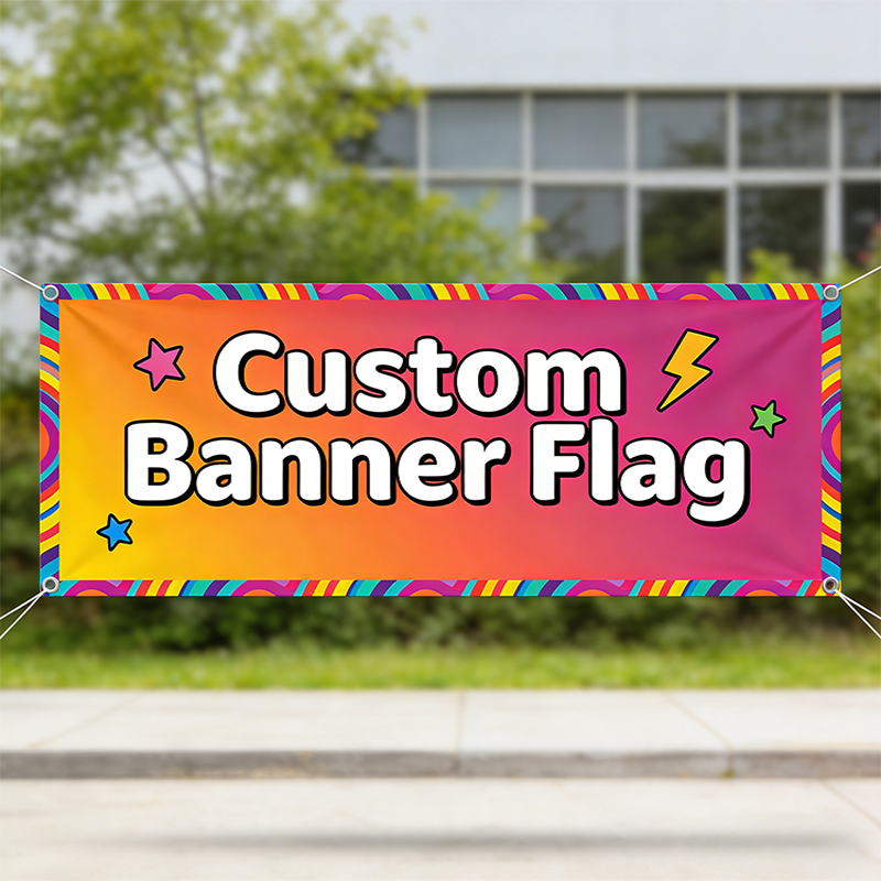 Commercial Printing Shop - Spanduk Bendera Kustom Acara Komersial Logo