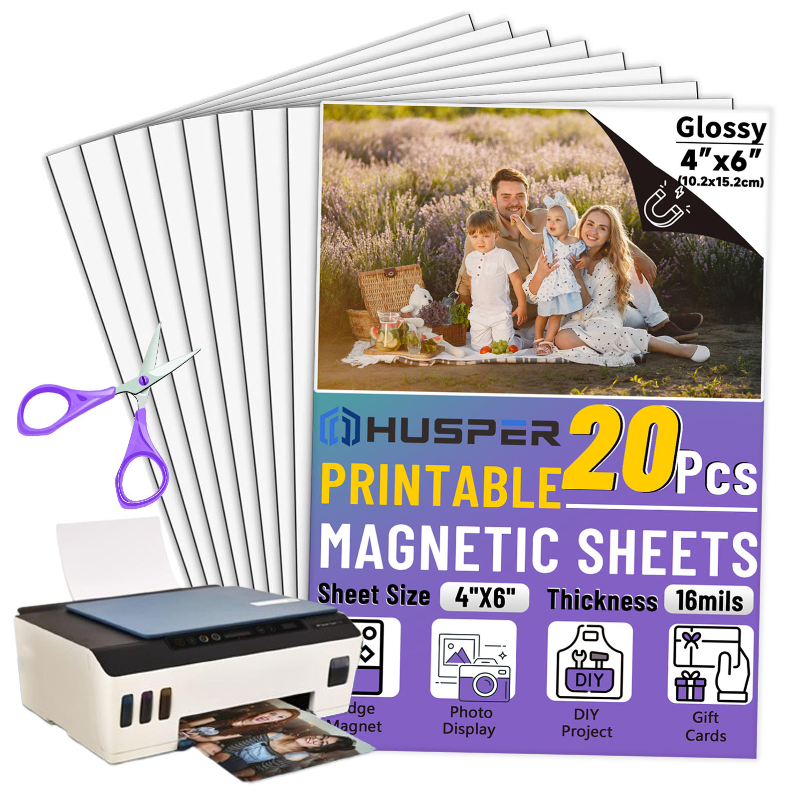 Commercial Printing Paper - 10/20 Lembar 4R Lembar Magnetik Glossy