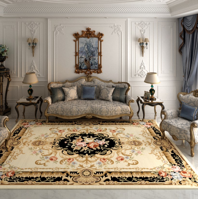 Commercial Fabric Printing - Karpet Cetak Bunga Persia Eropa untuk