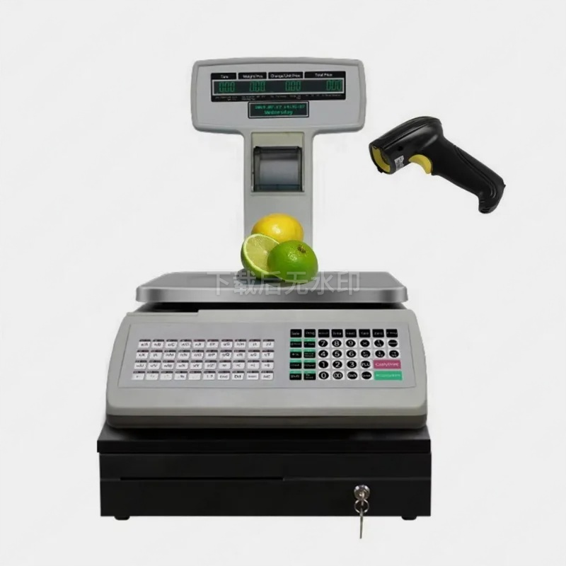 Commercial Digital Printing - Timbangan Digital LCD Ganda dengan Pencetak