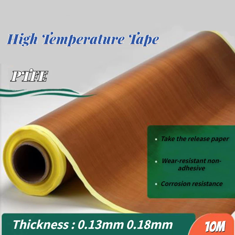 Heat Press Teflon Sheet - 10M PTFE tahan suhu tinggi pita