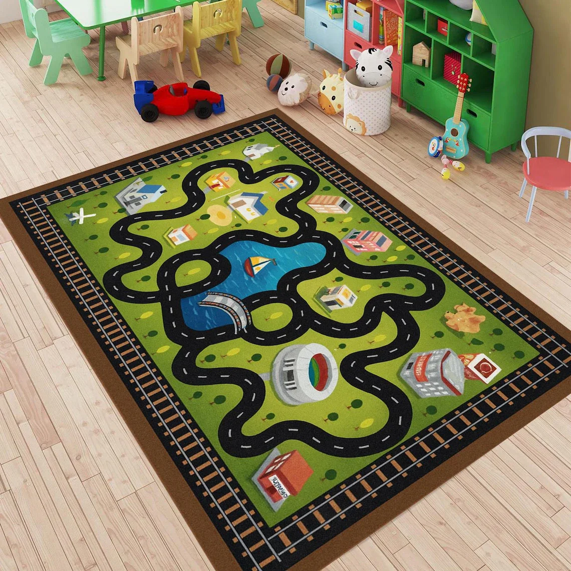 Commercial Digital Printing - Karpet Trek Balap untuk Anak, Karpet