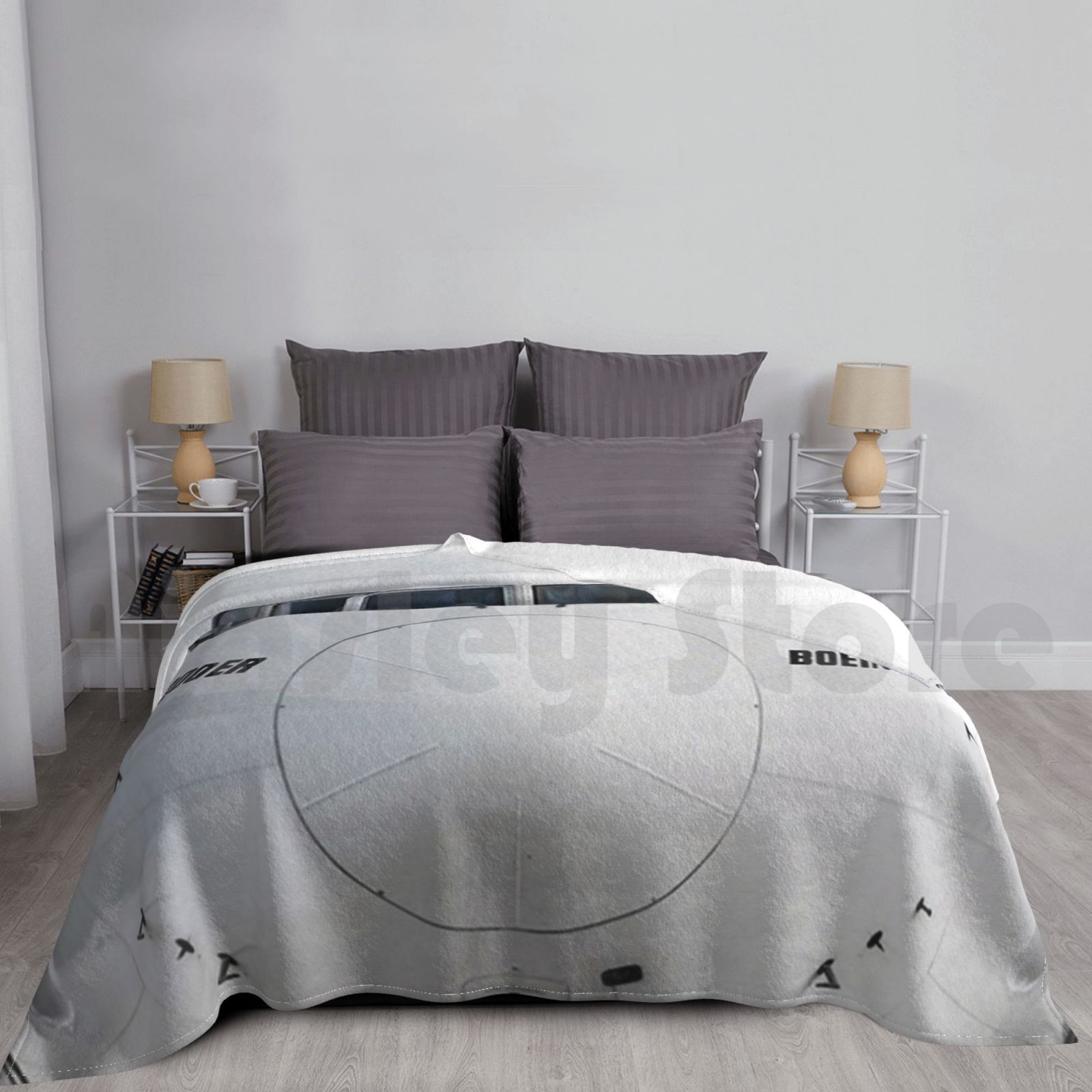 Commercial Fabric Printing - Selimut Boeing 777 dengan Desain Tampilan