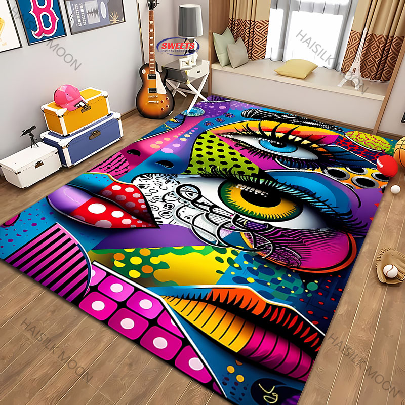 Karpet Warna-warni Seni Pop Ce - Hall Commercial Printing ulasan dan harga
