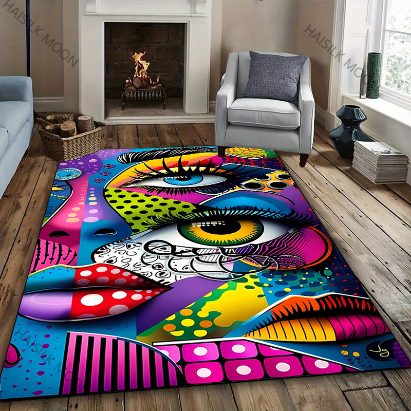 Karpet Warna-warni Seni Pop Ce - Hall Commercial Printing ulasan dan harga