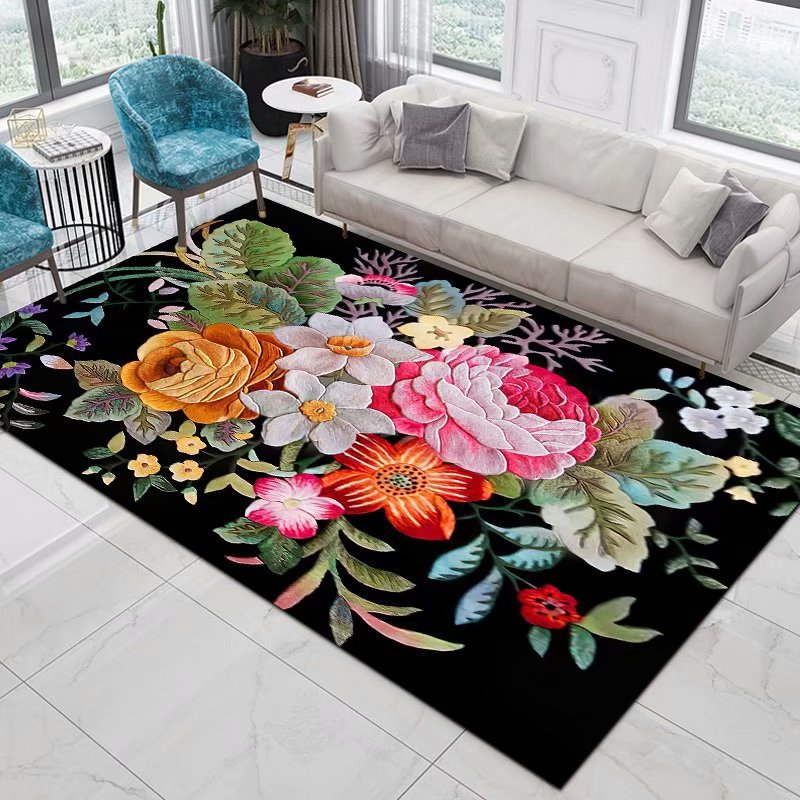 Karpet motif bunga Pastoral 3D - Commercial Printing Format ulasan dan harga