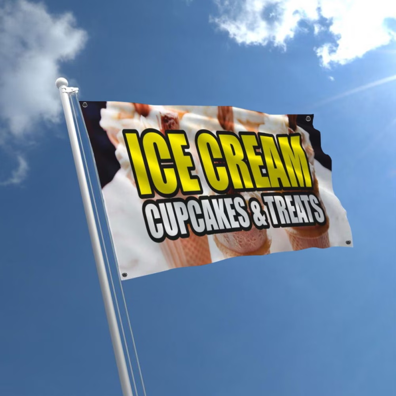 Bendera Iklan Kustom Dengan De - Commercial Printing Terms ulasan dan harga