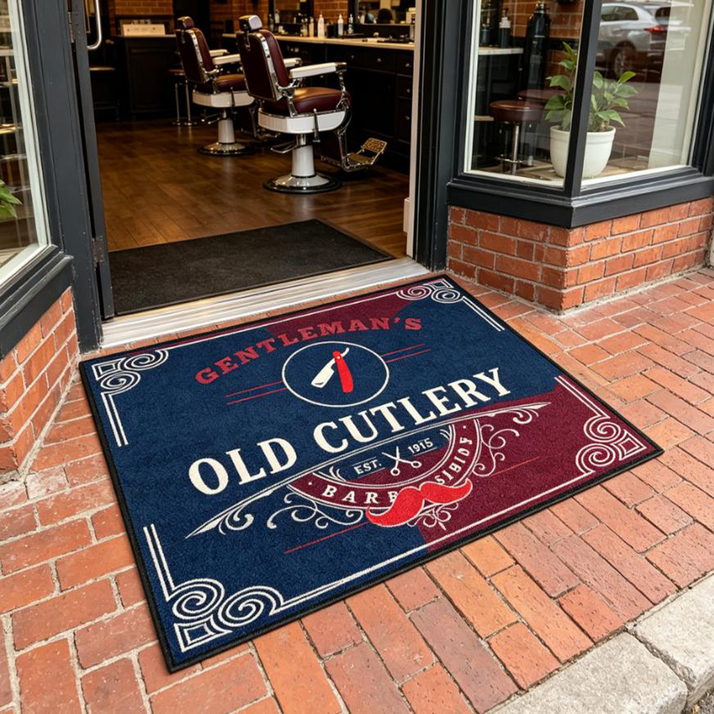 Karpet barbershop dengan logo  - Commercial Printing Shop ulasan dan harga