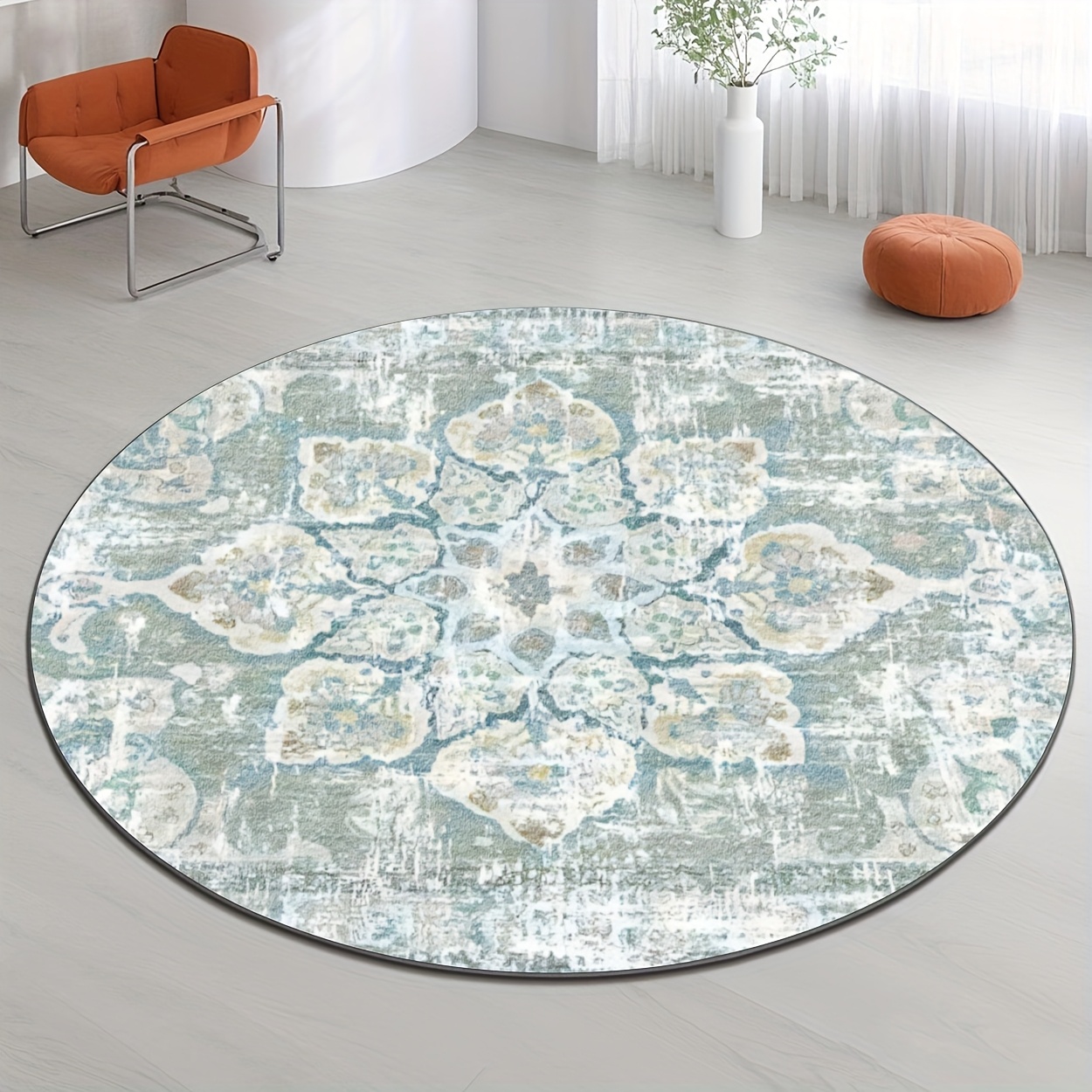 Karpet lantai bundar bercorak  - Hall Commercial Printing ulasan dan harga