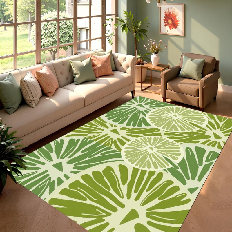 Karpet Daun Hijau Gaya Nordik  - Hall Commercial Printing ulasan dan harga