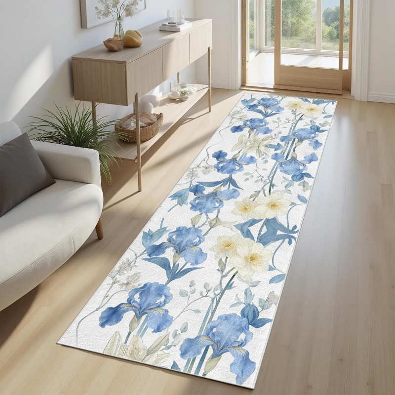 Karpet Pelari Bunga Iris Biru  - Hall Commercial Printing ulasan dan harga