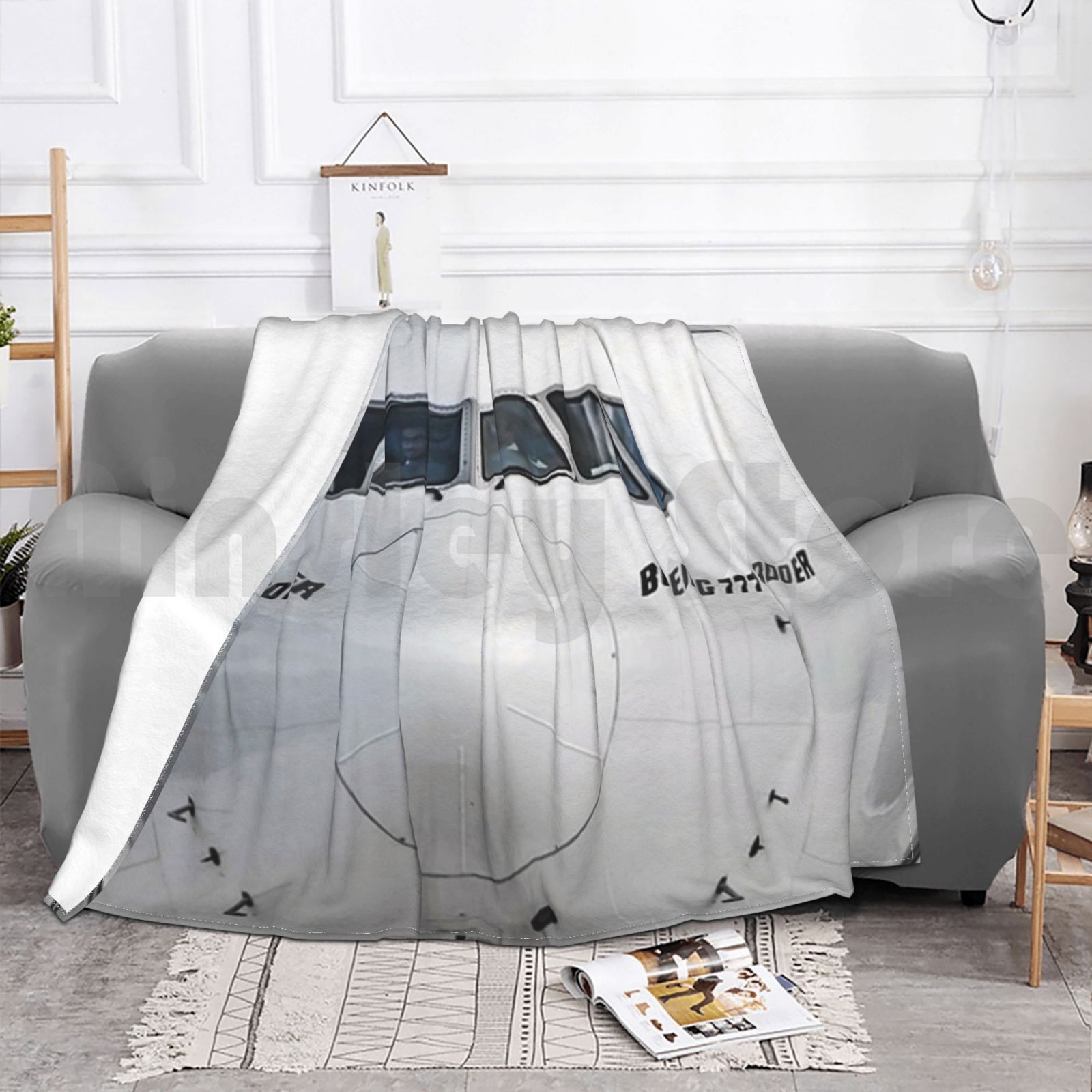 Selimut Boeing 777 dengan Desa - Commercial Fabric Printing ulasan dan harga